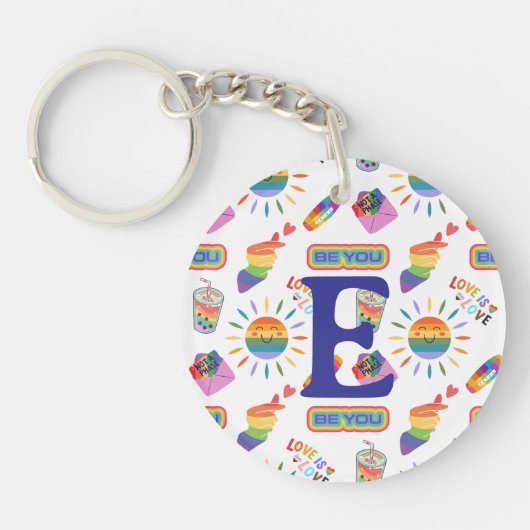 Personalisierter LGBTQ-Preis Schlüsselanhänger (Vorderseite)