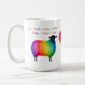 Personalisierter LGBTQ Regenbogenschaf-Becher Kaffeetasse (Links)