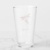 Personalisierter Libellen-Splatter Glas (Rückseite)