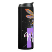 Personalisierter Libellen-Splatter Thermosbecher (Nach links gedreht)