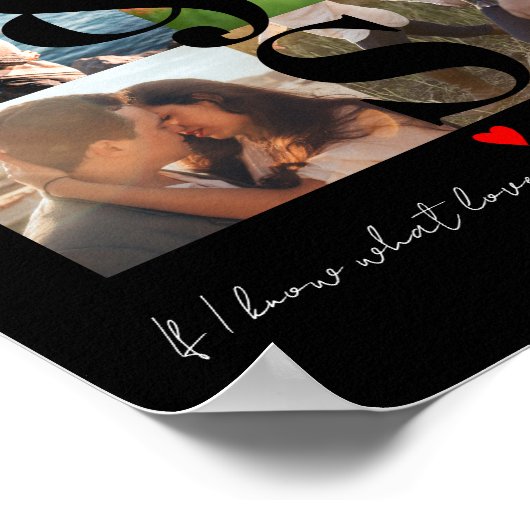 Personalisierter LIEBE für Fotocollage-Geschenk fü Poster (Ecke)