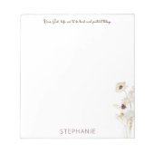 Personalisierter "Lieber Gott" Notepad mit White & Notizblock (Vorderseite)