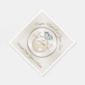 Personalisierter Liebesbird Hochzeit Napkins in 3  Serviette (Ecke)