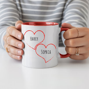 Personalisierter Liebestasse-Geschenk für Freundin Tasse