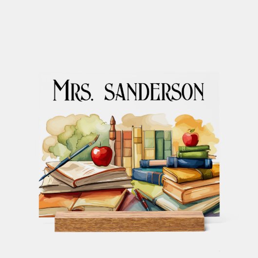 Personalisierter Lieblingslehrer Acrylschild (Vorderseite)