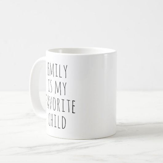 Personalisierter Lieblingstag der Mutter Kaffeetasse (Vorderseite Links)
