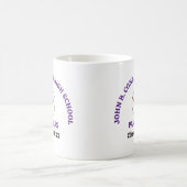 Personalisierter lila Baseballspieler der High Sch Kaffeetasse (Mittel)