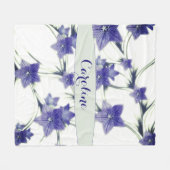 Personalisierter Lila Blumenstrauch Botanisch Fleecedecke (Vorderseite (Horizontal))