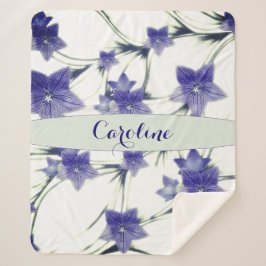 Personalisierter Lila Blumenstrauch Botanisch Sherpadecke