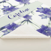 Personalisierter Lila Blumenstrauch Botanisch Sherpadecke (3/4)