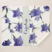 Personalisierter Lila Blumenstrauch Botanisch Sherpadecke (Vorderseite (Horizontal))