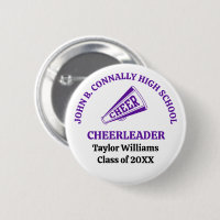 Personalisierter lila Cheerleader für die High Sch