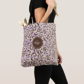 Personalisierter Lila Cheetah Print Animal Muster Tasche (Von Nahem)