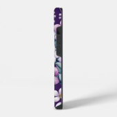 Personalisierter Lila floraler iPhone-Fall iPhone Hülle (Linke Seite)