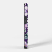 Personalisierter Lila floraler iPhone-Fall iPhone Hülle (Rechte Seite)