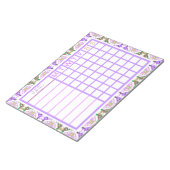 Personalisierter Lila Girly Weekly Planer Organisa Notizblock (angewinkelt)