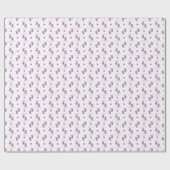 Personalisierter Lila Glitzer Babyausstattung Baby Geschenkpapier (Flach)