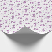 Personalisierter Lila Glitzer Babyausstattung Baby Geschenkpapier (Ecke)