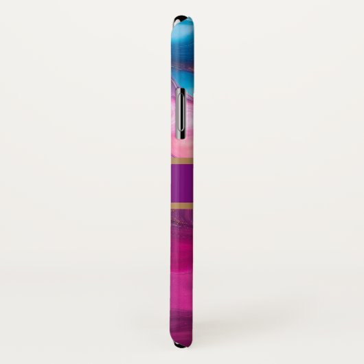 Personalisierter Lila Glitzer Imitate Foil Confett Case-Mate iPhone Hülle (Hinten/Rechts)