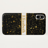 Personalisierter Lila Glitzer Imitate Foil Confett Case-Mate iPhone Hülle (Rückseite (Horizontal))