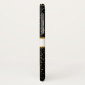 Personalisierter Lila Glitzer Imitate Foil Confett Case-Mate iPhone Hülle (Hinten/Links)