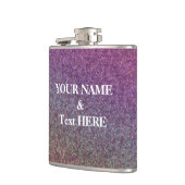 Personalisierter Lila Glitzer Individuell auf Ihr  Flachmann (Links)