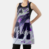 Personalisierter Lila Glitzer Schürze (InSitu)