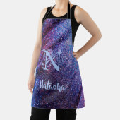 Personalisierter Lila Glitzer Schürze (InSitu)