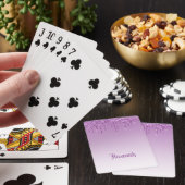 Personalisierter Lila Glitzer Spielkarten (In Situ)