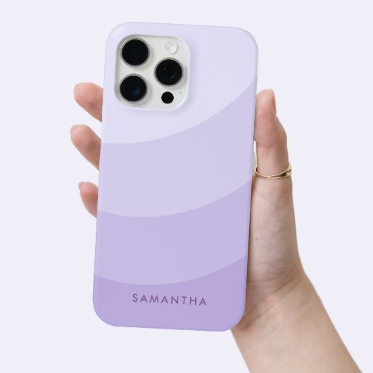 Personalisierter Lila Gradient Moderner Mädchennam Case-Mate iPhone Hülle