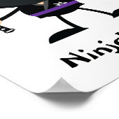 Personalisierter Lila Gürtel Ninja Krieger Zwei Ka Poster (Ecke)