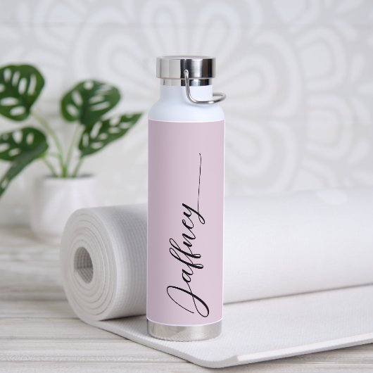 Personalisierter Lila Hintergrund Trinkflasche (Yoga)