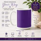 Personalisierter lila Kaffeebecher Kaffeetasse