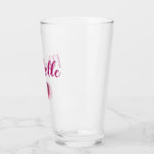 Personalisierter Lila Lippendruck Glas (Links)