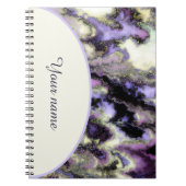 Personalisierter Lila Marmor Notizblock (Vorderseite)