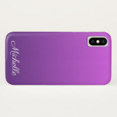 Personalisierter lila Ober Case-Mate iPhone Hülle (Rückseite (Horizontal))
