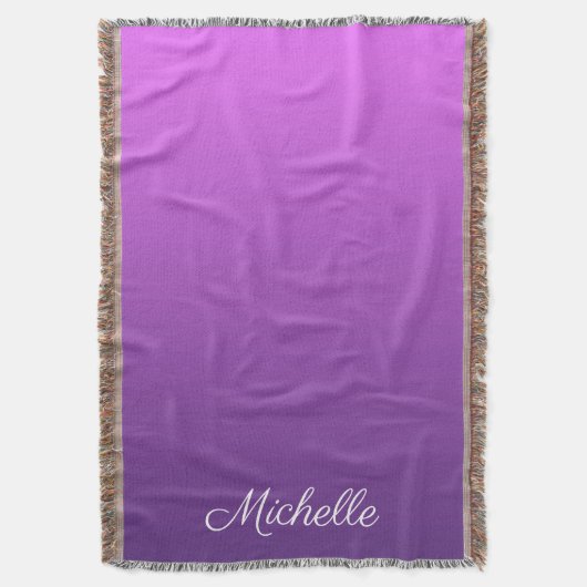 Personalisierter lila Ober Decke (Vorderseite Vertikal)