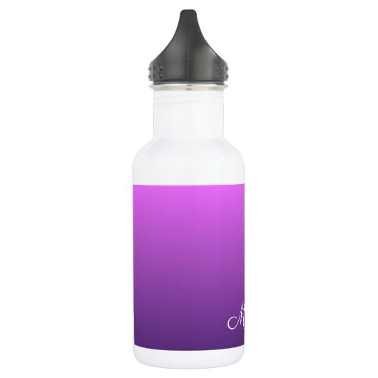 Personalisierter lila Ober Edelstahlflasche (Links)