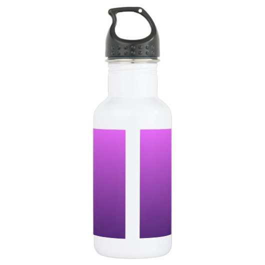 Personalisierter lila Ober Edelstahlflasche (Rückseite)