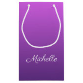Personalisierter lila Ober Kleine Geschenktüte (Rückseite)