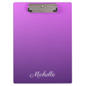 Personalisierter lila Ober Klemmbrett (Vorderseite)
