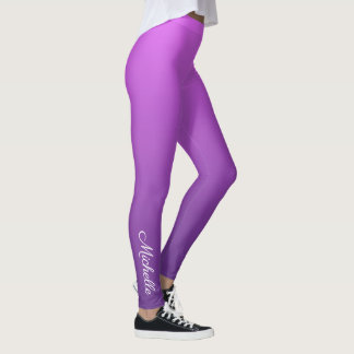 Personalisierter lila Ober Leggings
