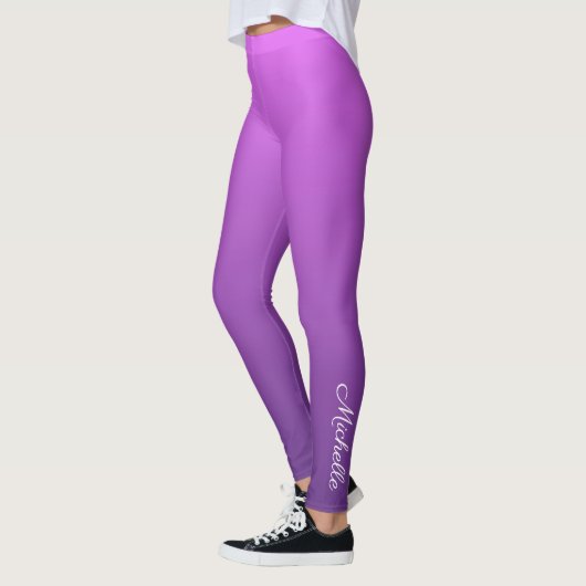 Personalisierter lila Ober Leggings (Links)