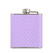 Personalisierter Lila Polka Dot Flask Flachmann (Rückseite)