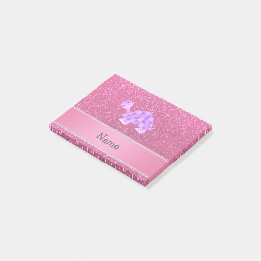 Personalisierter lila post-it klebezettel (angewinkelt)