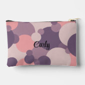 Personalisierter lila-rosa Molekül Toilettenbeutel Zubehörtasche (Rückseite)