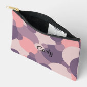 Personalisierter lila-rosa Molekül Toilettenbeutel Zubehörtasche (Offen)