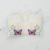 Personalisierter lila Schmetterling Einladung (Innenseite)