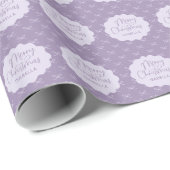 Personalisierter Lila Simple Bow Frohe Weihnachten Geschenkpapier (Rolleneckpunkt)