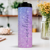 Personalisierter Lila Sparkle Thermosbecher